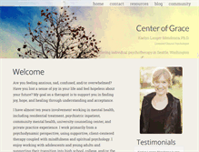 Tablet Screenshot of centerofgrace.com